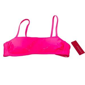Xhilaration Women's Size Small 0-2 Shiny Bikini Swim Top Shiny Bright Pink New